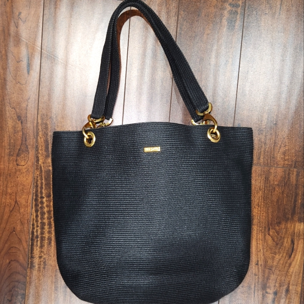 ERIC JAVITS TOTE BAG. RAFFIA BAG, STRAW BAG EUC - Picture 2 of 12